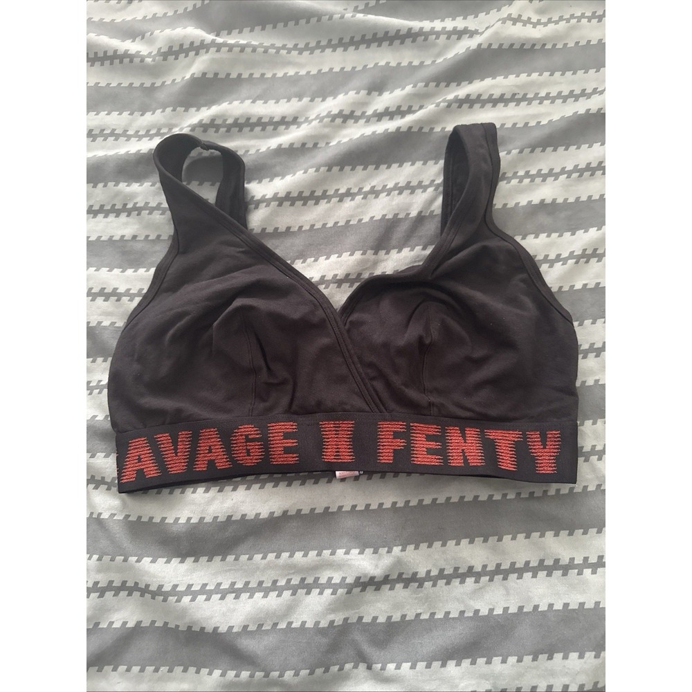 NWT Savage Fenty Forever Savage Bralette‎ Black & GoJi Berry Red Size 1X